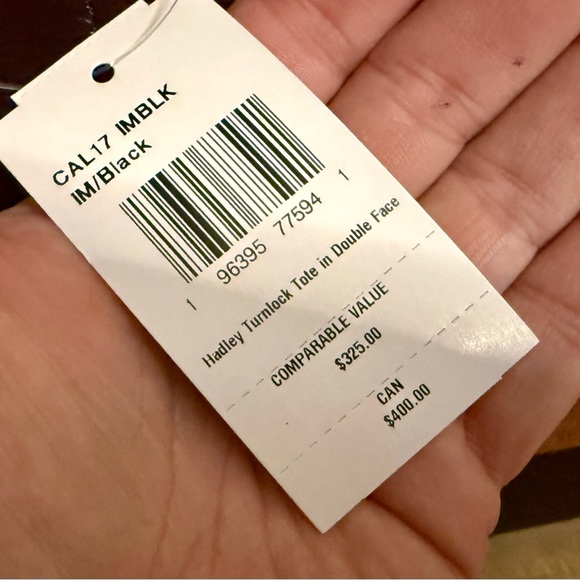 Coach Black Leather Hadley Reversible Turnlock Tote Bag - Picture 14 of 16